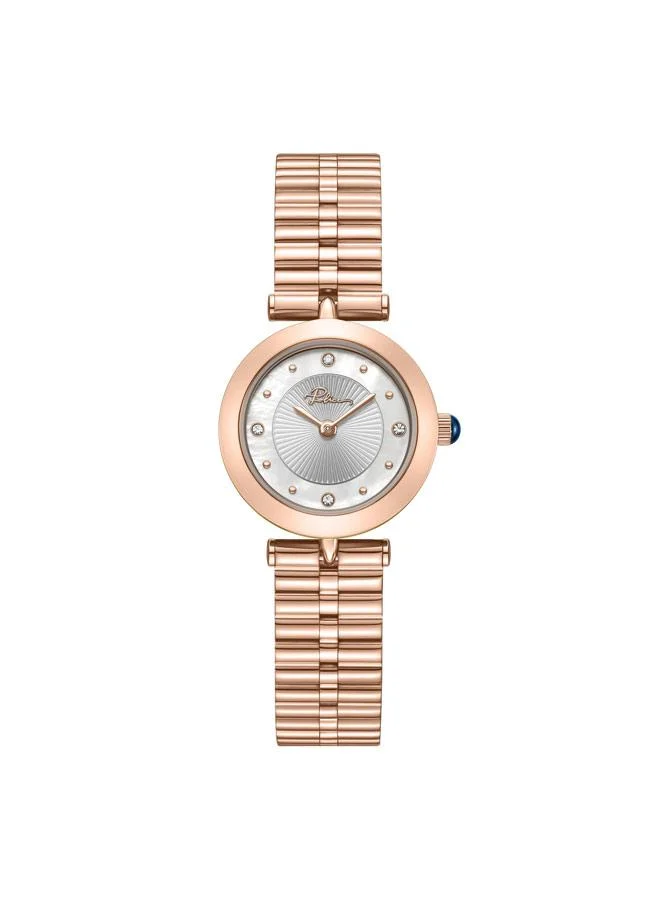 بوليس Agra White Dial Stainless Steel Bracelet Analog Watch for Women, 24mm